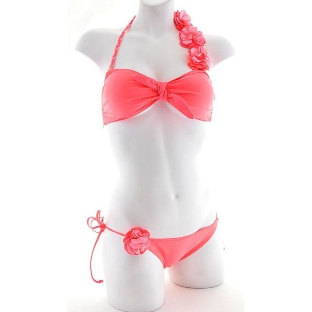 Swimbay Rosette SIZE LG 2pc String Bikini Swimsuit‎ Swimwear Beach Summer NWT